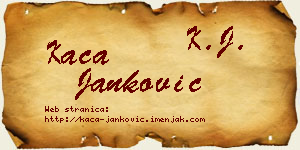 Kaća Janković vizit kartica